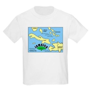 jamaica_and_caribbean_map_kids_tshirt