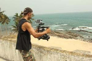 5 - Roy Anderson capturing footage at Elmina Castle in   Ghana