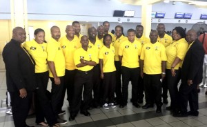 Team Jamaica at the airport leaving for the 2015 Taste of the Caribbean  culinary competition in Miami, Florida 
