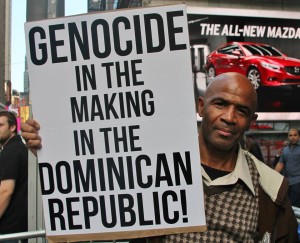 New York Protester - Photo Man God Haiti Blog http://mangodhaiti.blogspot.com/