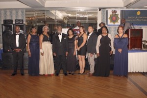 L-R JESA President Fitzroy Thompson, Mrs. Claudette Senior (honoree), Mrs. Louise Small (honoree), Mr. Herman G. LaMont, Consul General of Jamaica to New York, Mrs. Wanette J. LaMont, (Consul General’s wife), wife and representative of the 47th Precinct, Mrs. Jacquelyn Pitter-Black (JESA Asst.Secy), and Leslie-Ann Samuels representing the Union of Jamaican Alumni Association. (UJAA)  -- Photo credit - Mr. Keith Taylor