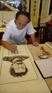 Chinese Artist Draws Jamaican Leo Lee