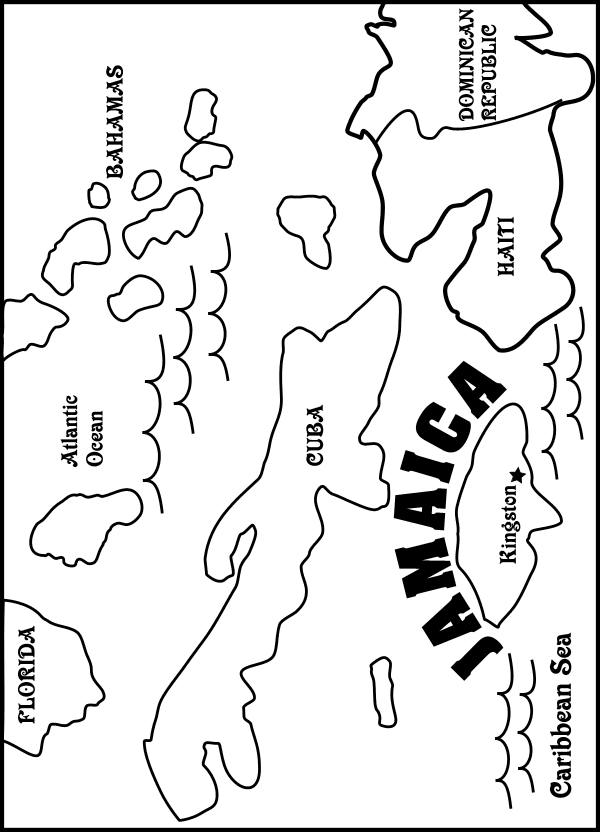 jamaica coloring pages of beaches - photo #2