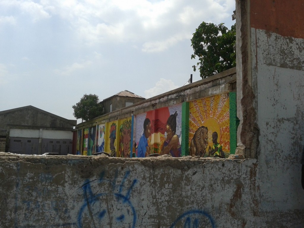 Paint Jamaica murals as viewed from the street