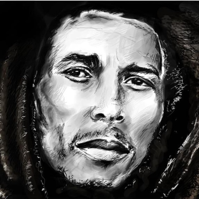 Bob Marley - sketch by Dak Dali