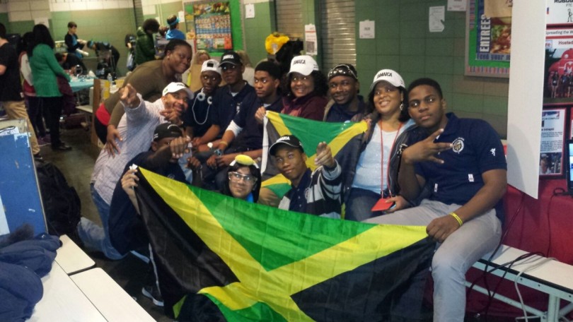The Jamaica College Robotic Team with some of the family members and old boys that visited