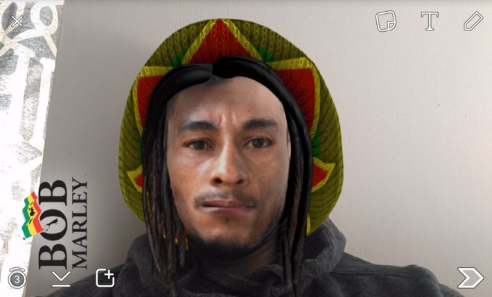 Bob Marley Snapchat Filter