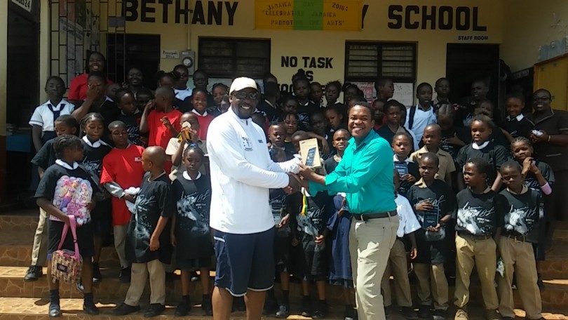 Wesley Frater giving back to Bethany Primary School in Jamaica