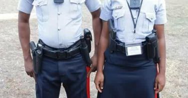 Jamaican Police With Body Camera Photo by Hopeton Henry