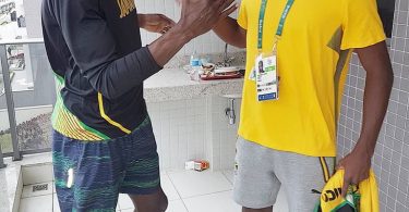 Team Jamaica Usain Bolt and Yona Knight-Wisdom