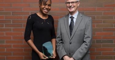 The UOIT's 2016 Global Leadership Award (GLA) went to a Jamaican Freshman-year student, Nashelle Hird. Naschelle is from Annotto Bay, Jamaica and a recent graduate of the Immaculate Conception High School (I.C.H.S.) for Girls in Kingston, Jamaica.
