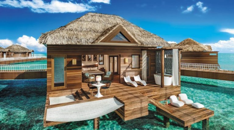 Sandals over the water bungalows