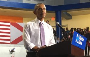 Jamaican Dominique Nicholson Introduces President Obama at South Florida Rally