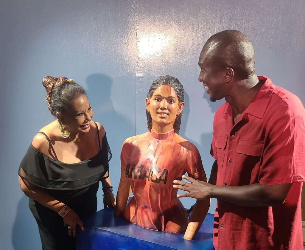 Jamaica Most Famous Poster Sculpture of Sintra Bronte Commemorating Her Promotional Poster for Jamaica Unveiled at Iconic Event 2