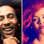 Jamaican Reggae Legend Bob Marley and Rihanna