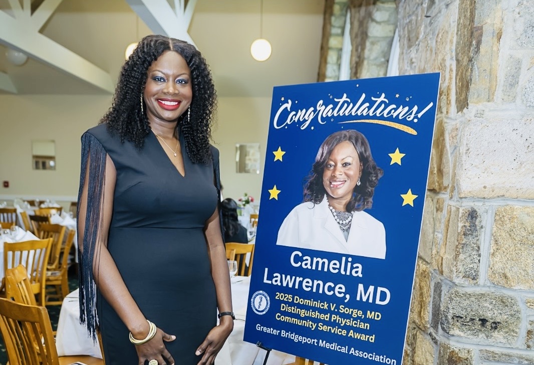 Jamaican born surgeon Dr. Camelia Lawrence was honored in Connecticut with the 2025 Distinguished Physician Community Service Award - 1