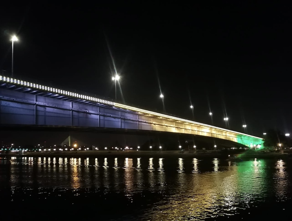 A Bridge in Serbia Was Lit Up in BLACK GREEN and GOLD to Honor Jamaica 60th Independence Anniversary-2