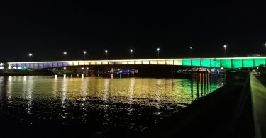 A Bridge in Serbia Was Lit Up in BLACK GREEN and GOLD to Honor Jamaica 60th Independence Anniversary-3