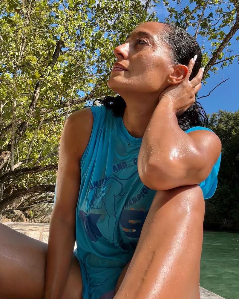 American Actress Tracee Ellis Ross Showcases Her Visit to Jamaica