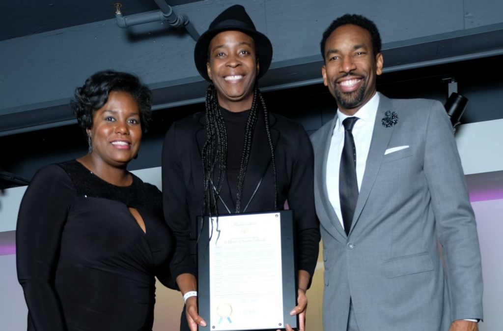 Atlanta In Sports Gala _left to right Erica Mitchell managing partner Simone Edwards Atlanta City Council Andre Dickens_Photo Credit Paul Biagui.jpg