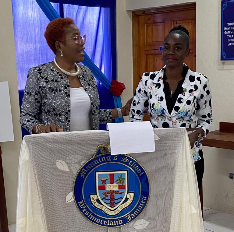 Carol Newman and Guidance Counsellor Mrs Paula Hall-Bedassie
