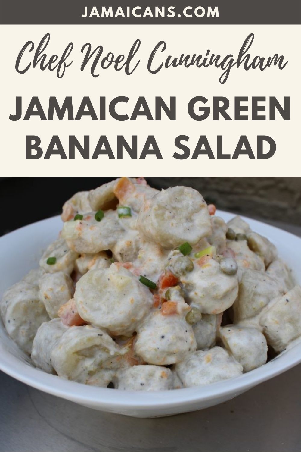 Chef Noel Cunningham Jamaican Green Banana Salad - Jamaicans.com
