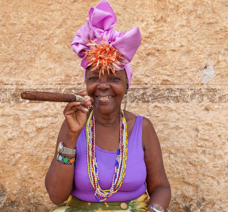 Cuba - Cuban Lady with cigar