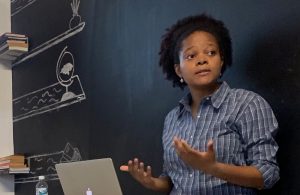 Denique Ferguson Presenting at a Data Meet-Up