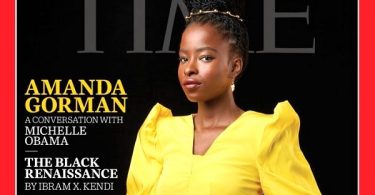 Dress Worn by Amanda Gorman on Time Magazine Cover from Fashion Line Co-Owned by Jamaican