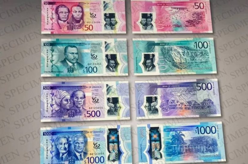 Feature - New Banknotes In Jamaica Feature Images of Former Prime Ministers National Heroes