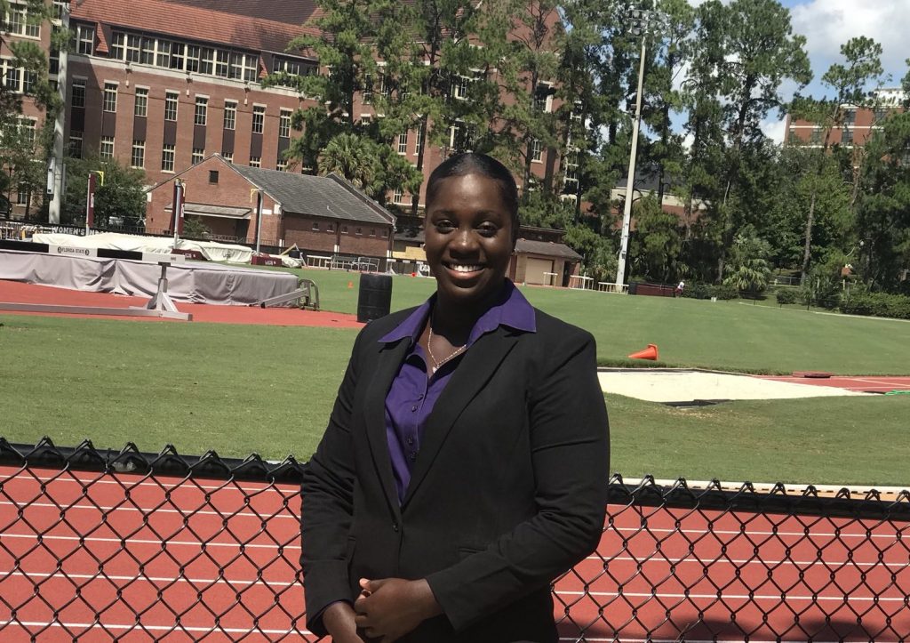 Florida State University senior discus thrower Jamaican Shanice Love Receives Weaver-James-Corrigan Award