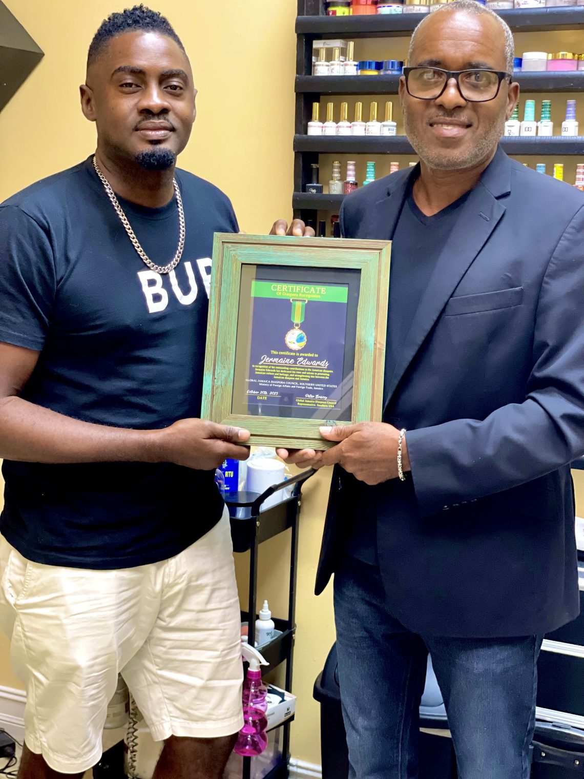 Jamaican Gospel Singer Jermaine Edwards Receives Certificate of ...