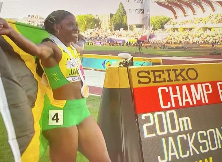 Jamaica's Shericka Jackson Wins the World Championships Women's 200m