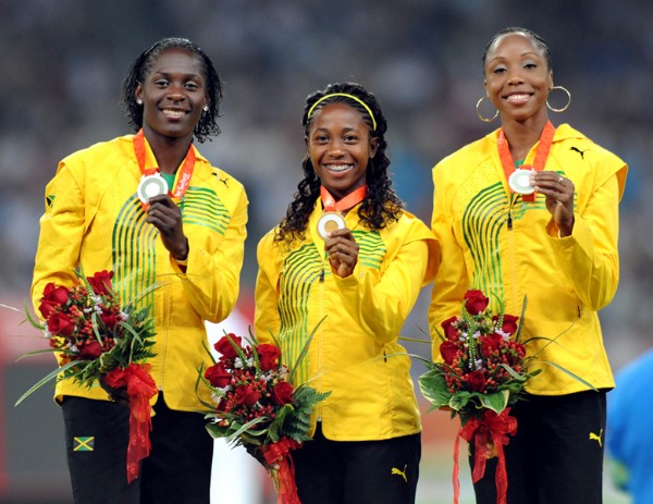 Jamaican Athletics - Sprinters Kerron Stewart Shelly-Ann Fraser Sherone Simpson