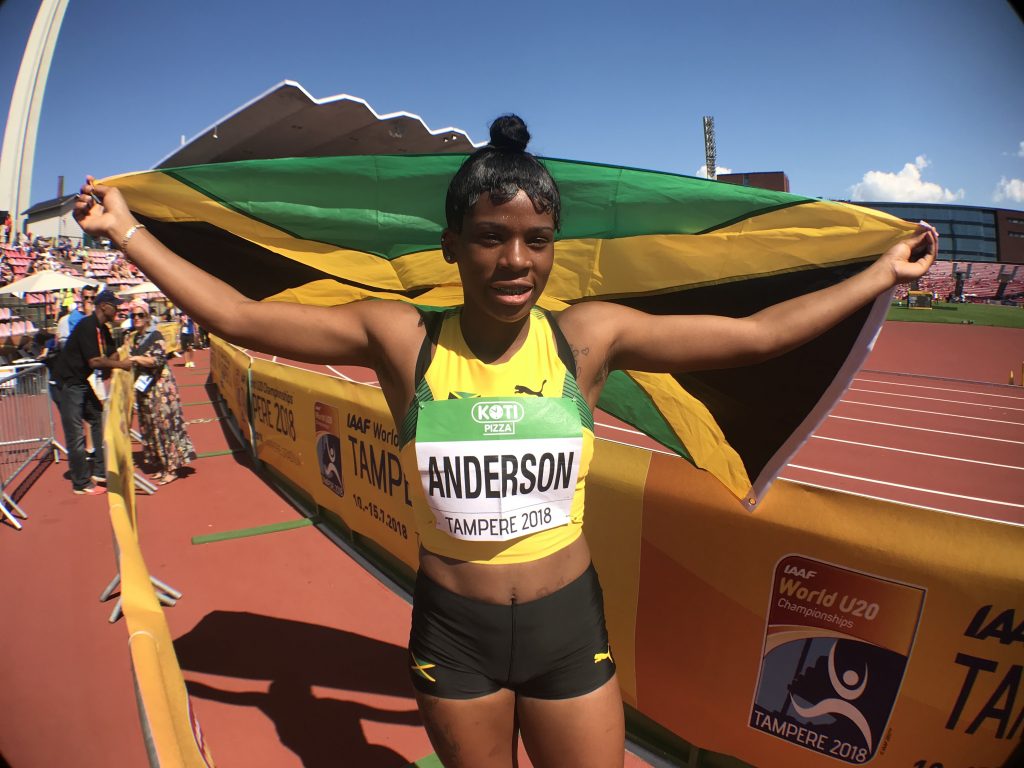 Britany AndersonJamaican Britany Anderson Breaks Junior World Record in Sprint Hurdles