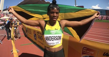 Britany AndersonJamaican Britany Anderson Breaks Junior World Record in Sprint Hurdles