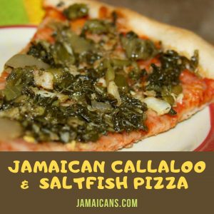 Jamaican Callaloo and Saltfish Pizza recipe PN