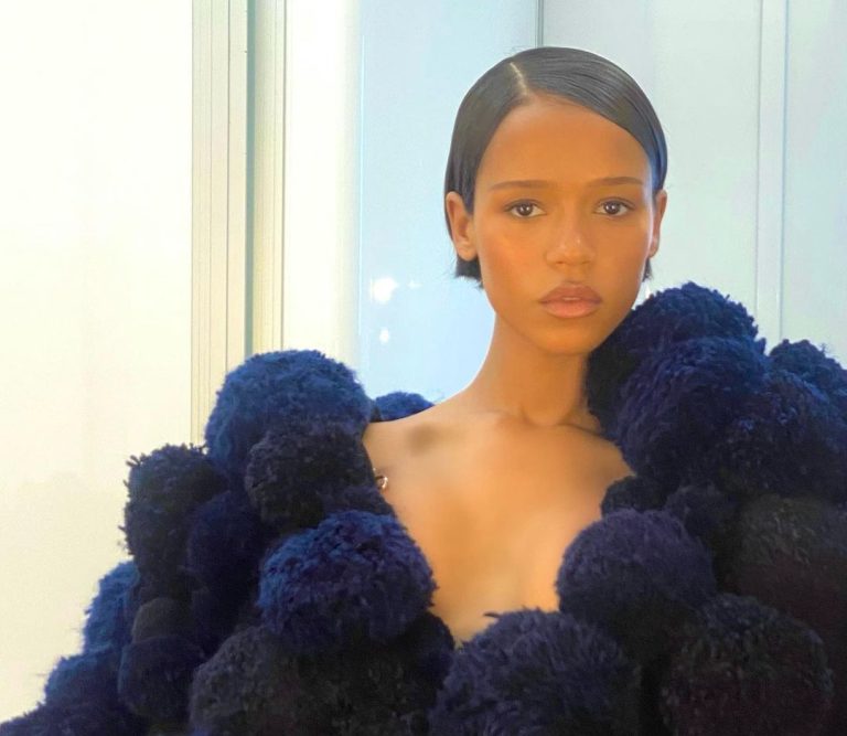 Jamaican Canadian Actress Taylor Russel Walks for Loewe at Paris Fashion Week