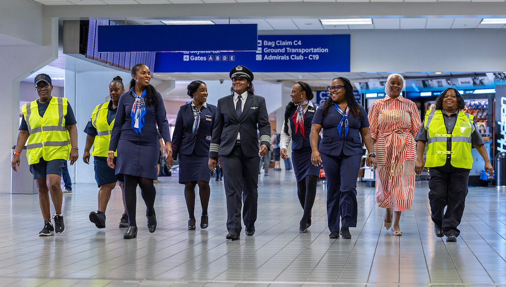 Jamaican Female Pilot Leads All-Black Female Crew Flight in Tribute to First Black Woman to Earn Pilot License Captain Beth Powell 2