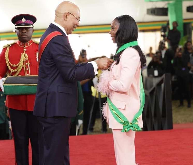 Jamaican National Honors for track star Shelly-Ann Fraser-Pryce