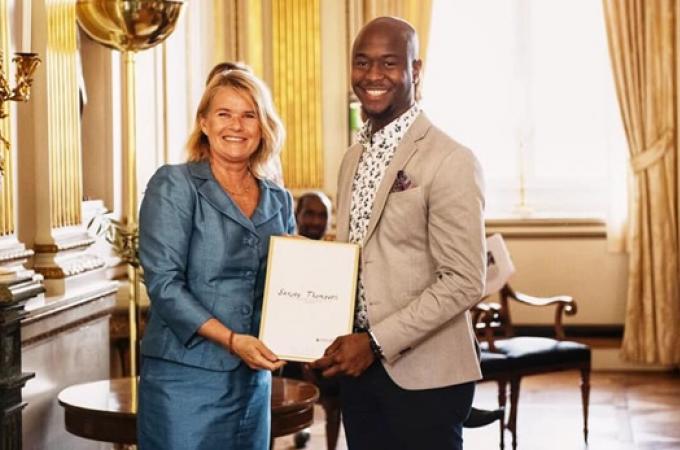 Jamaican Sanjay Thompson Wins Prestigious Swedish Award-Swede-Award