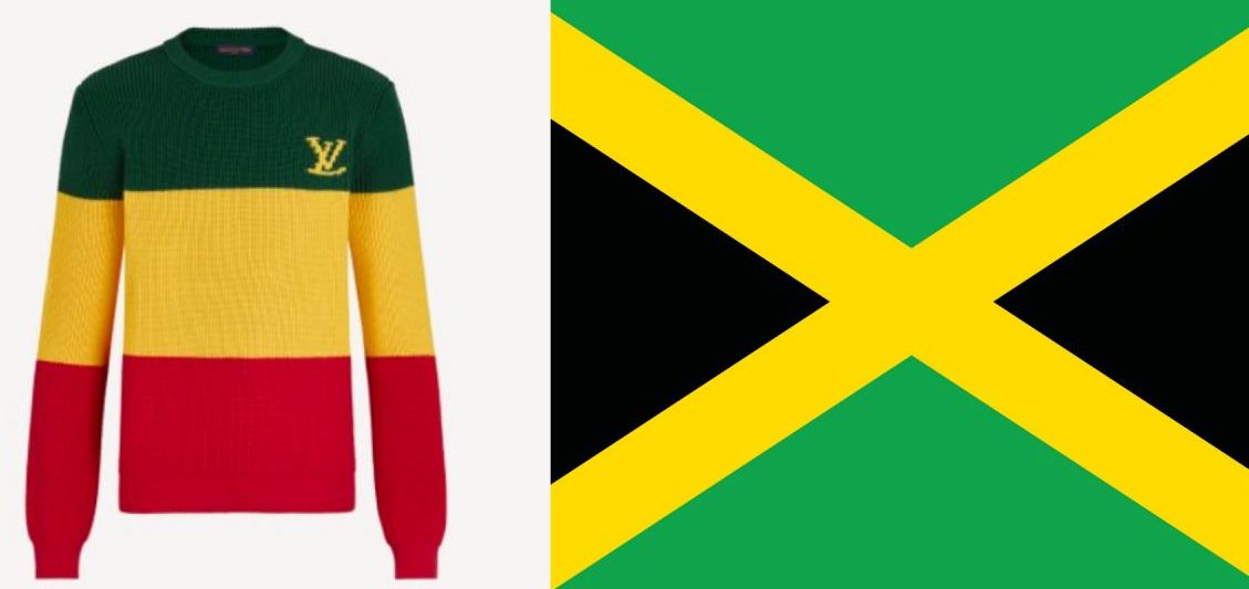 Jamaican Stripe” $1,340 Pullover Promoted by Louis Vuitton as