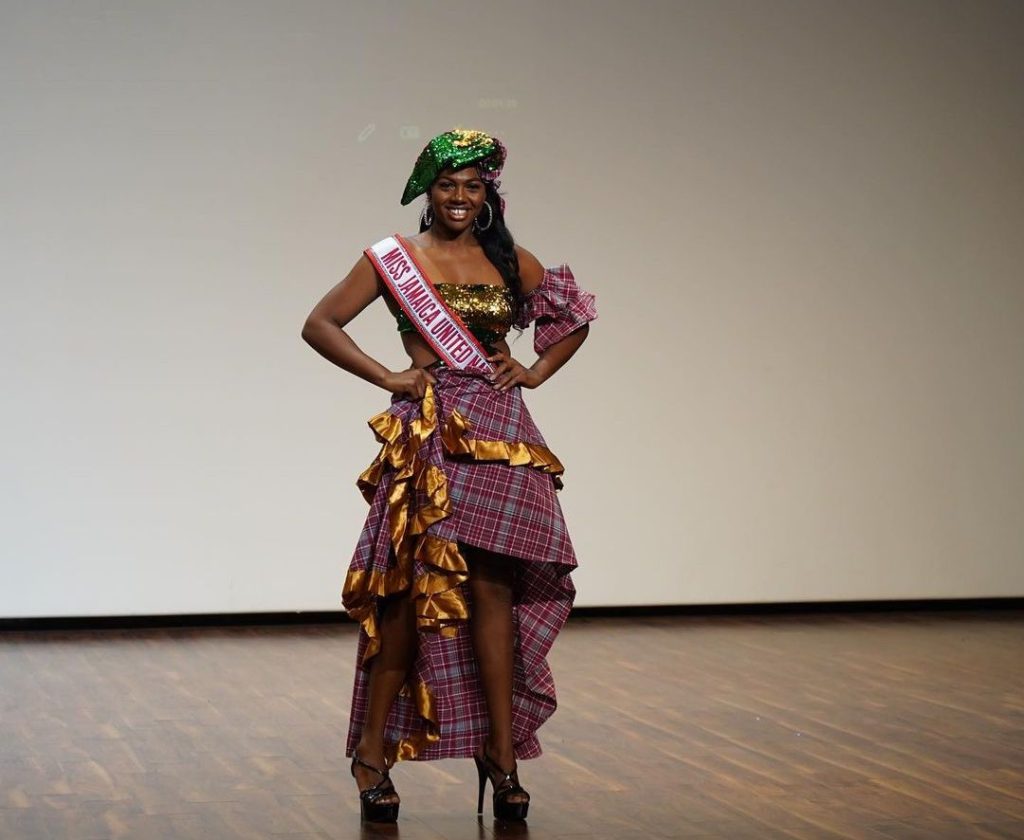 Wearing The Jamaican National costume 'The Bandana' for the dances of the  World auditions. 🇯🇲 #missjamaicaworld …