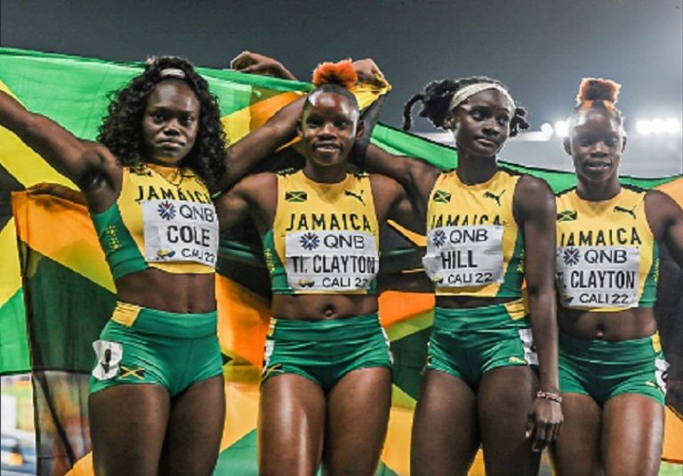 Jamaican Under 20 Women S 4x100 Meter Relay Record Ratified By World   Jamaican Under 20 Women 4x100 Meter Relay Record Ratified By World Athletics 768x535 