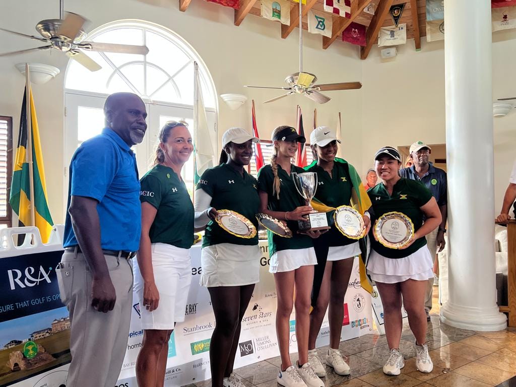 Jamaican Womens Team Makes History Winning George Teale Trophy at Amateur Golf Championship - Mattea Issa - Emily Mayne - Winmi Lau - Cameron March 3