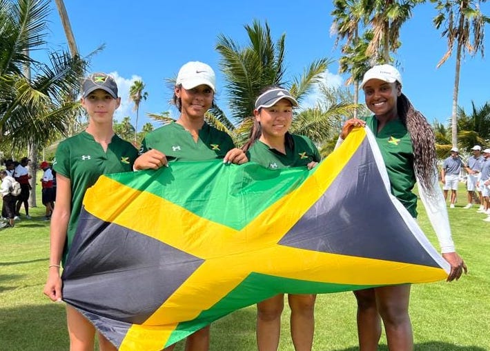 Jamaican Womens Team Makes History Winning George Teale Trophy at Amateur Golf Championship - Mattea Issa - Emily Mayne - Winmi Lau - Cameron March