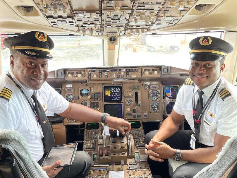 Look-Alike Jamaican Pilots from Buff Bay Fly Together on Magical Delta Flight