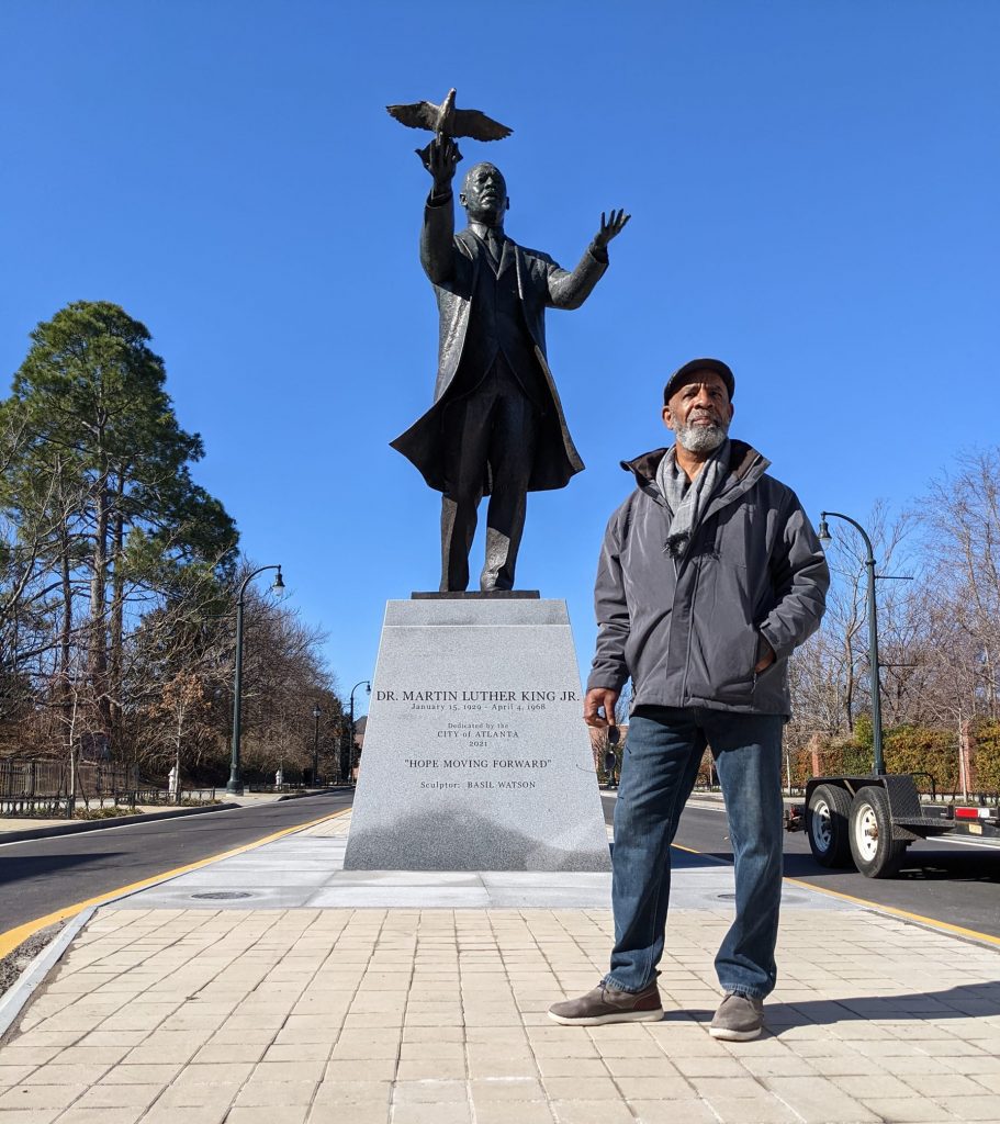 New Statue of Dr Martin Luther King Jr by Jamaican-born sculptor Basil Watson Installed in Atlanta - 3 full