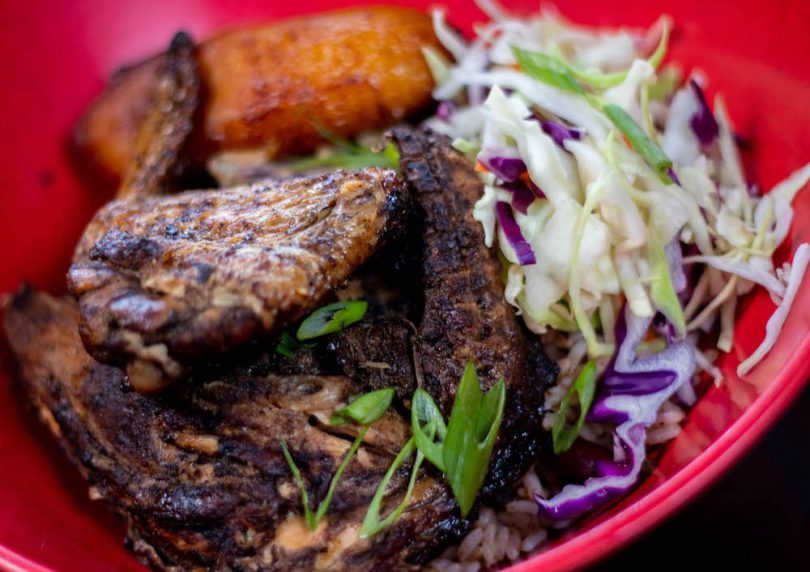 Jamaican Restaurant Included On AFAR List Of Best Food Neighborhoods In US   Pimento Jamaican Kitchen Jerk Chicken And Ripe Plantains 810x572 