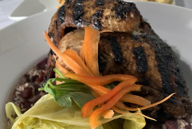 Port Antonio Bistro New Jamaican Restaurant Opens In Atlanta Georgia Rice and peas and jerk chicken